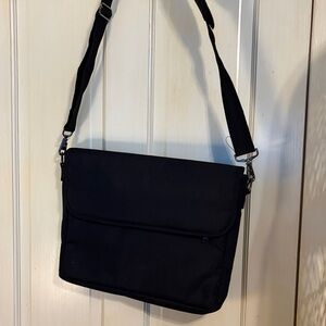 Classic Black Messenger Bag